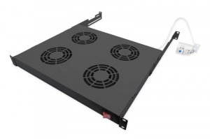 Digitus 19" tetőventil&aacute;tor rackszekr&eacute;nyhez fekete (DN-19 FAN-4-HO-SW)